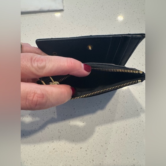 Dior Caro Dahlia black supple calfskin small wallet - Picture 4 of 6